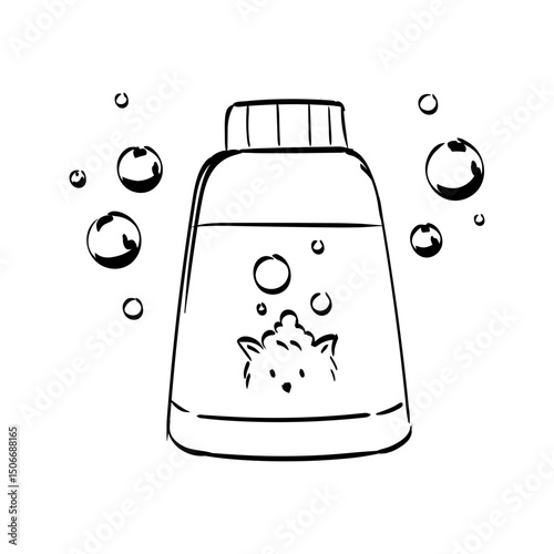 Hand Drawn Pet Veterinary Outlined Illustration