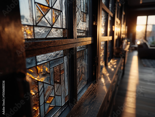 Decorative beveled glass wi...