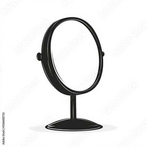mirror silhouette , black a...