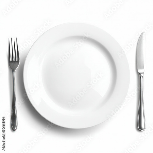 plate and fork isolated