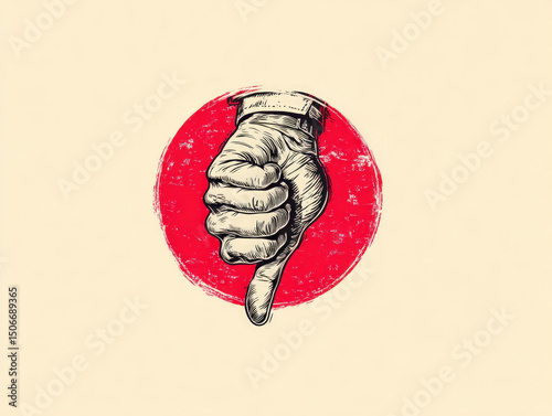 The iconic thumbs down symbol