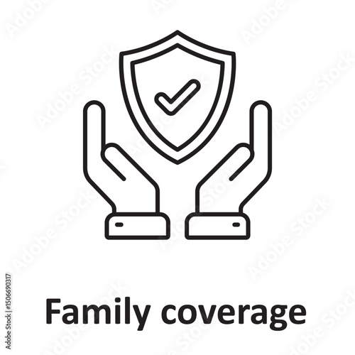 Family coverage :Vector Icon which can easily modify or edit