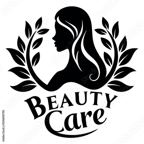       Beauty care logo vector art illustration.
