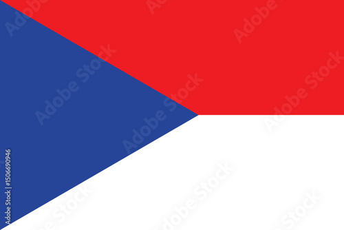 Amazing vector illustration of the Czech Republic flag