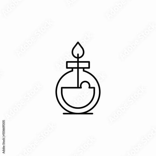 alcohol burner icon sign vector