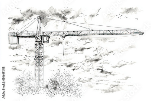Crane sketch: An intricate ...