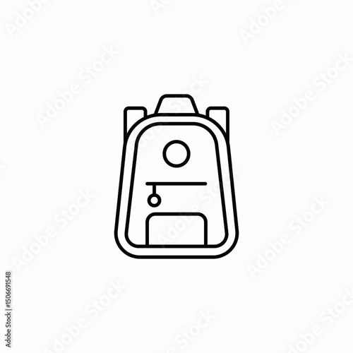 back pack bag icon sign vector