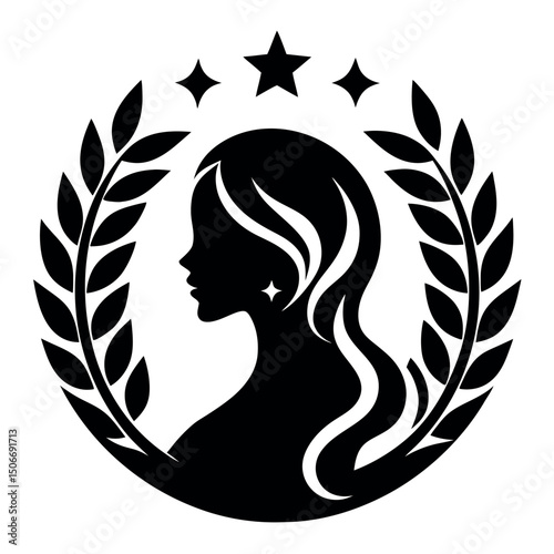       Beauty care logo vector art illustration.
