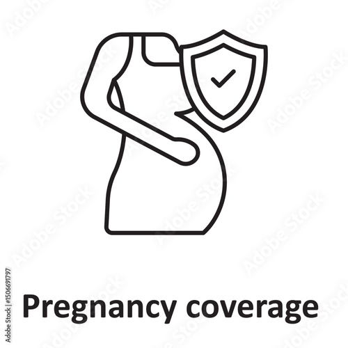 Pregnancy coverage :Vector Icon which can easily modify or edit