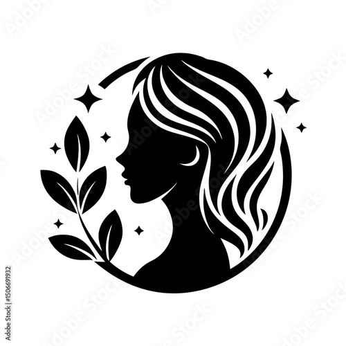       Beauty care logo vector art illustration.
