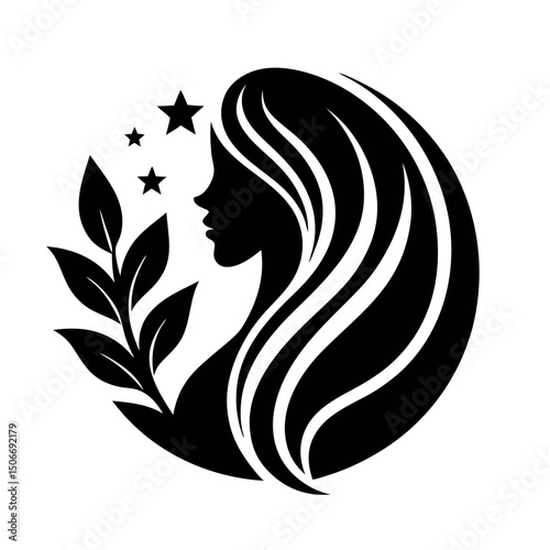       Beauty care logo vector art illustration.
