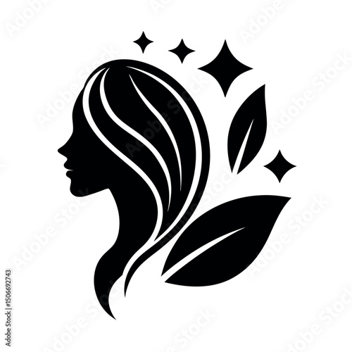       Beauty care logo vector art illustration.
