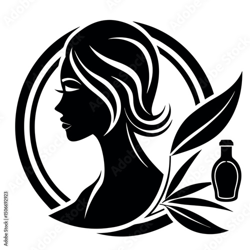       Beauty care logo vector art illustration.
