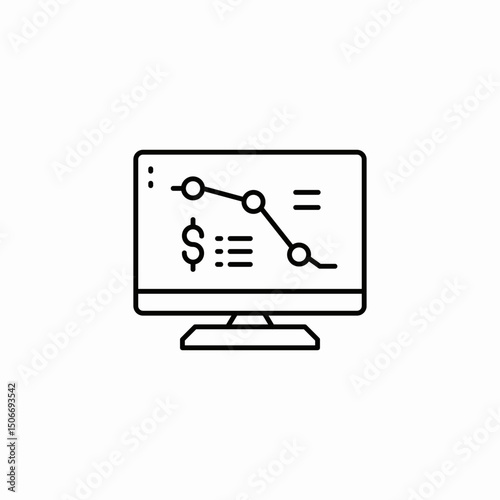 currency rate statistics icon sign vector