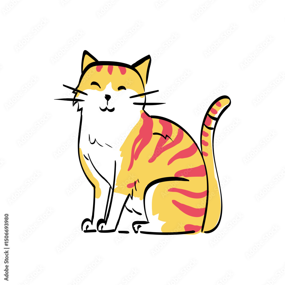 Fototapeta premium Hand Drawn Pet Veterinary Fill Illustration