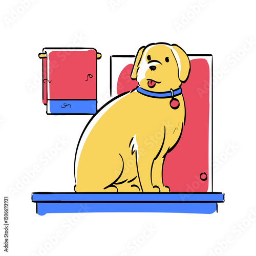 Hand Drawn Pet Veterinary Fill Illustration