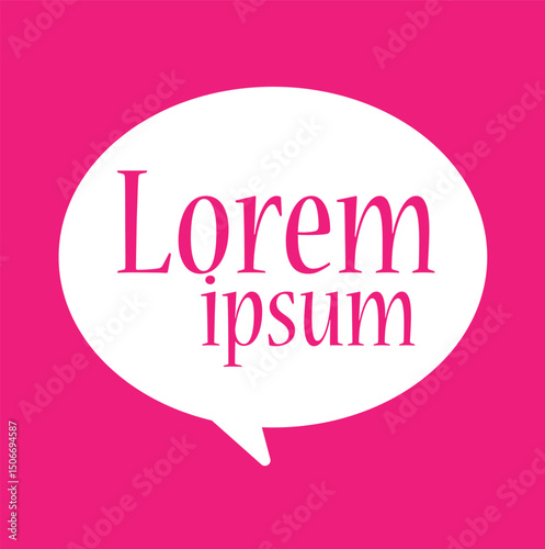 lorem ipsum popup message megaphone  on white background vector icon