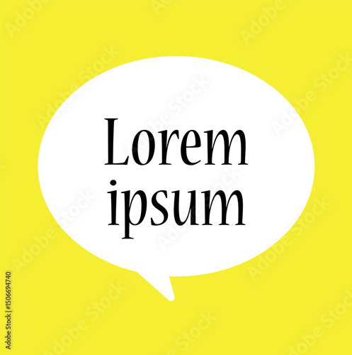 lorem ipsum popup message megaphone  on white background vector icon