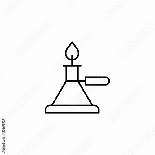 lab burner icon sign vector