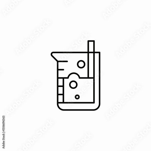measuring beaker icon sign vector