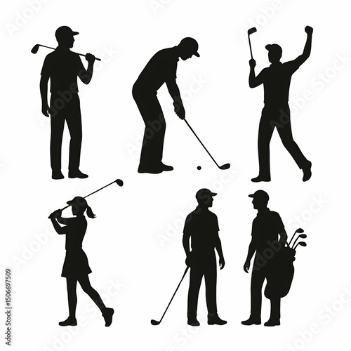 golf player silhouette