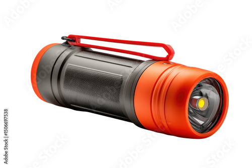 Orange And Black Portable Light With Red Strap