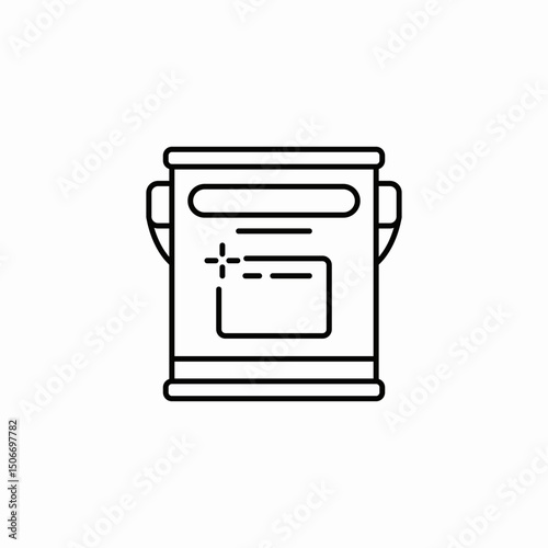paint bucket icon sign vector
