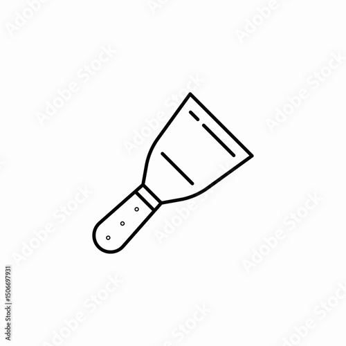 paint scraper icon sign vector