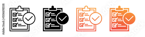 Validity Multi Style Icon Set Vector 