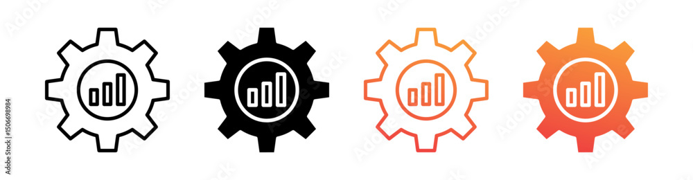 Improvement Multi Style Icon Set Vector Improvement Multi Style Icon Set Vector