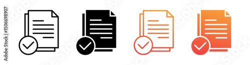 Result Multi Style Icon Set Vector 