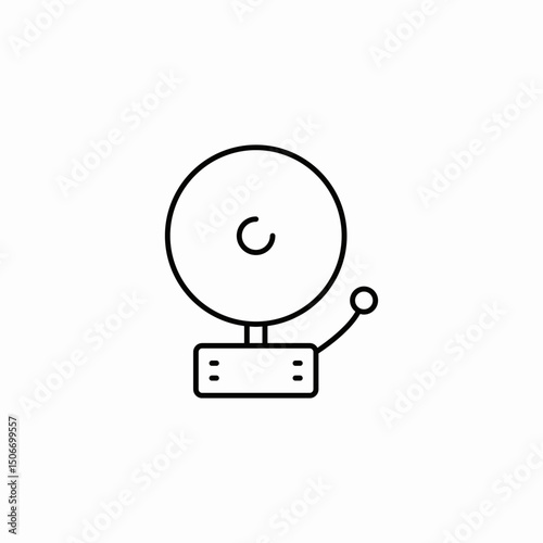 school bell icon sign vector