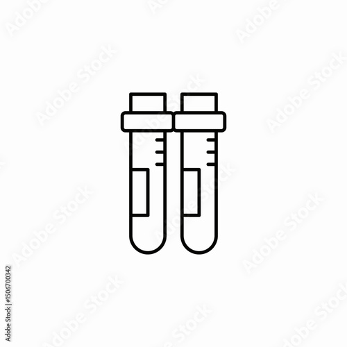 test tubes two icon sign vector