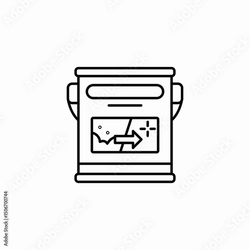 wall primer icon sign vector