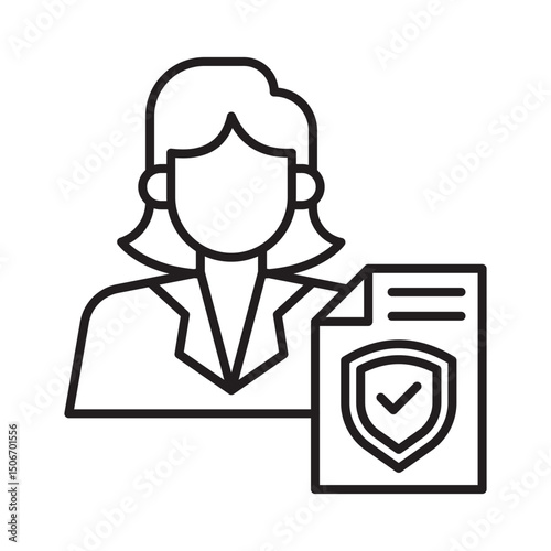 Insurance agent :Vector Icon which can easily modify or edit