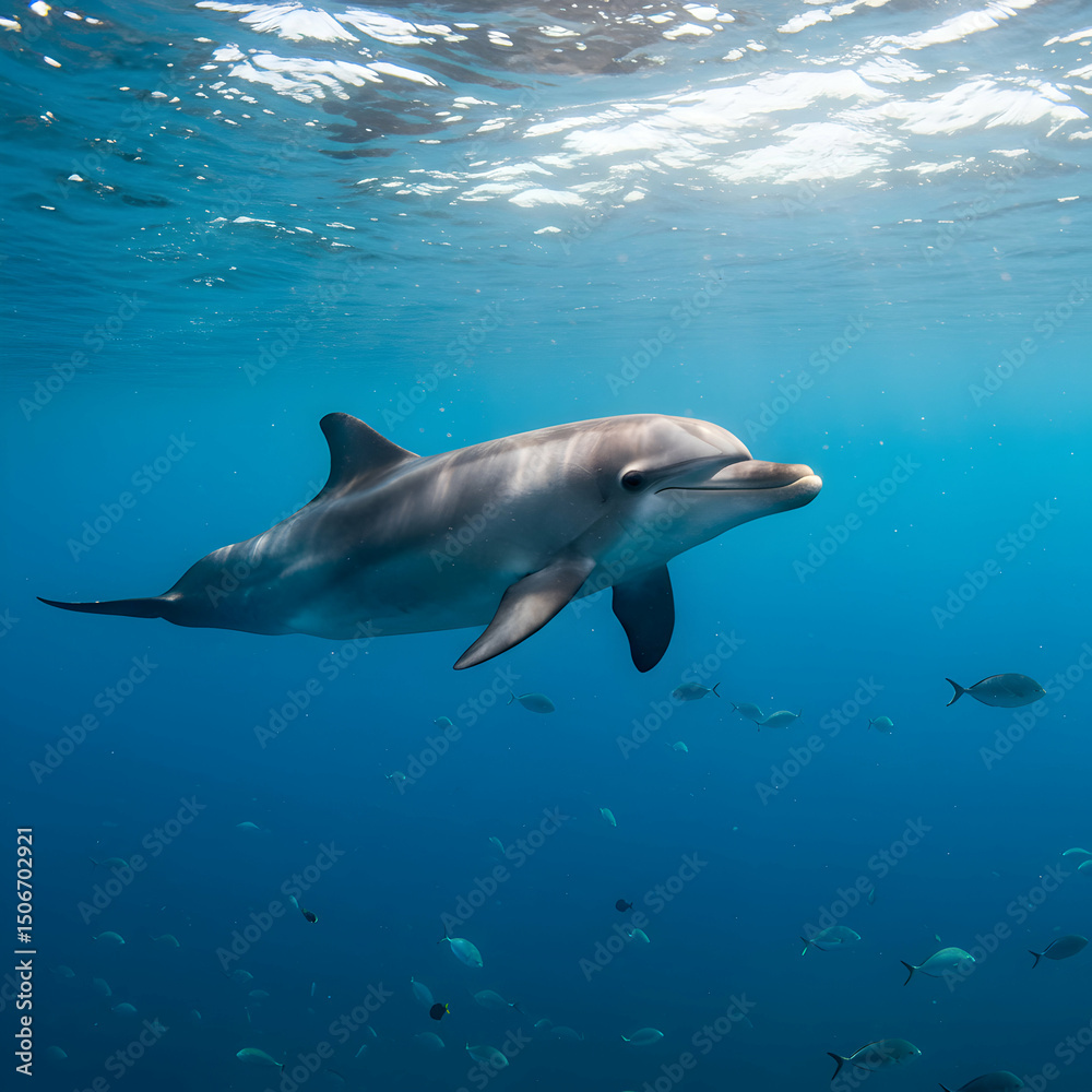 A Bottlenose Dolphins Underwater Realm Grace and Majesty in the Deep Blue A Bottlenose Dolphins Underwater Realm Grace and Majesty in the Deep Blue