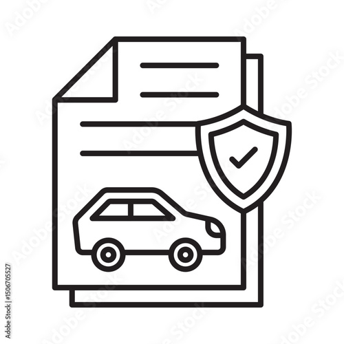 Vehicle claim :Vector Icon which can easily modify or edit