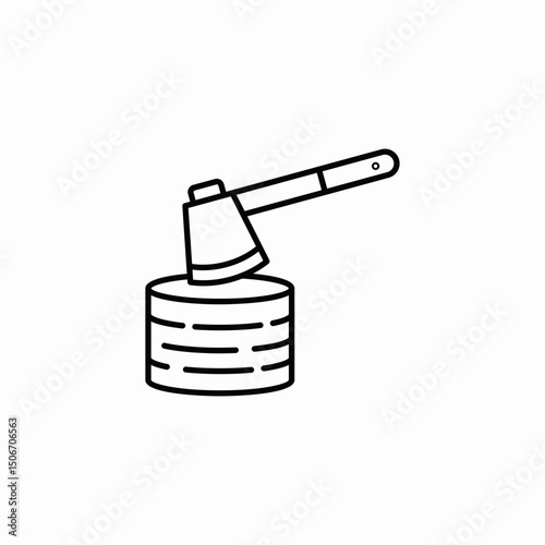 axe woodcutter icon sign vector