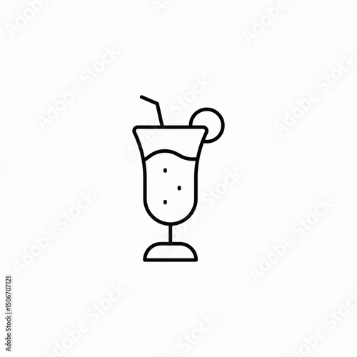 cocktail drink icon sign vector