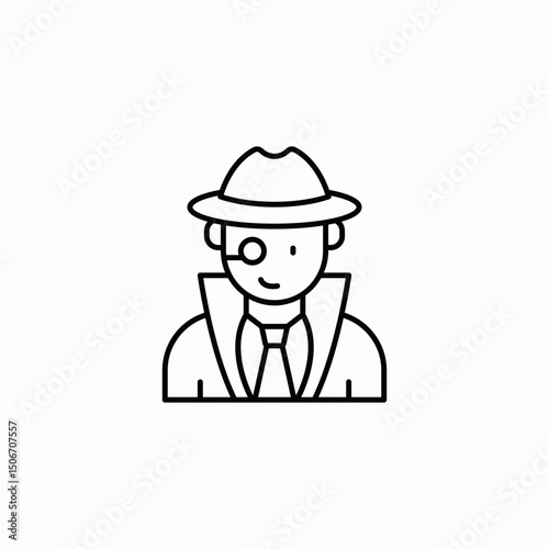 detective investigator icon sign vector