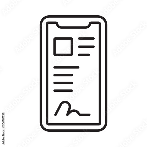 Digital signature :Vector Icon which can easily modify or edit