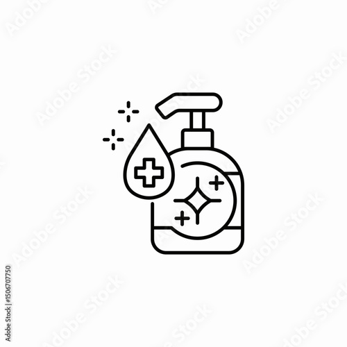 disinfection liquid icon sign vector