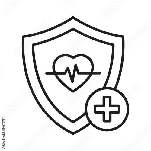Health insurance :Vector Icon which can easily modify or edit