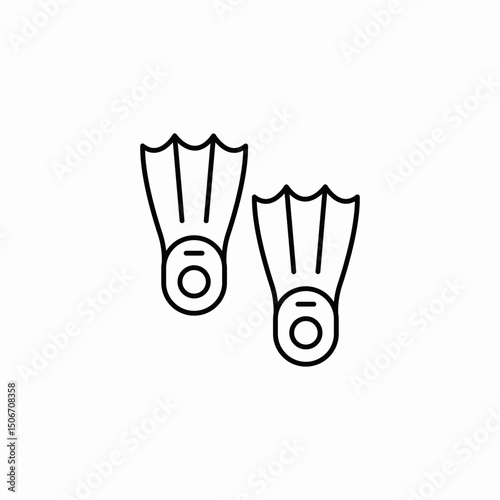 flipper glyph icon sign vector
