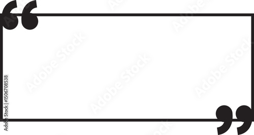 Quote box template graphic. Blank space frame for illustration and element