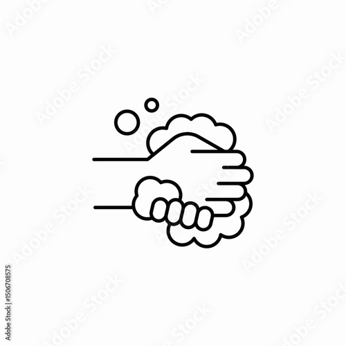 foamy hands icon sign vector