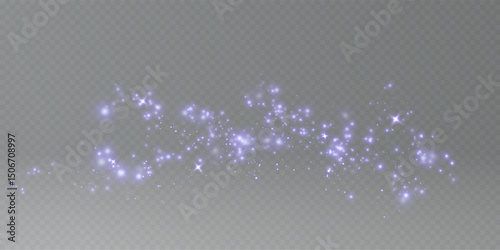 Magical Blue Trail Dust — Glowing Curved Light with Sparkles, Swirl Motion, Shooting Star Effect for Space, Celebration, or Fantasy-Themed Designs
