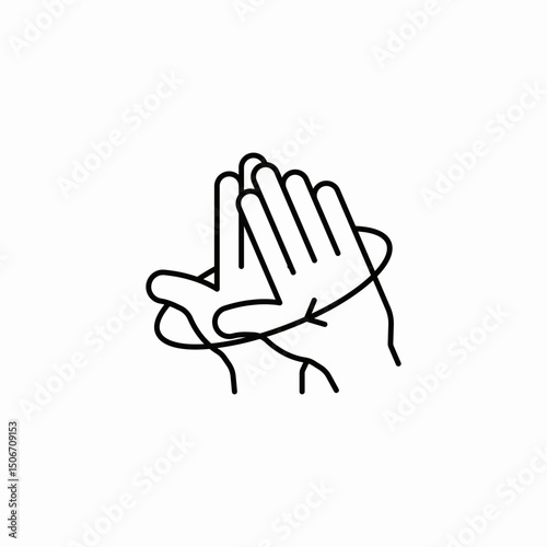 hand rub icon sign vector
