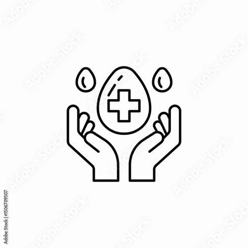 health drop icon sign vector