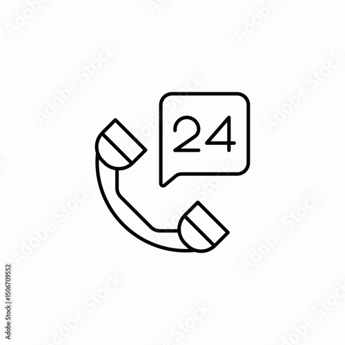 hotline service icon sign vector